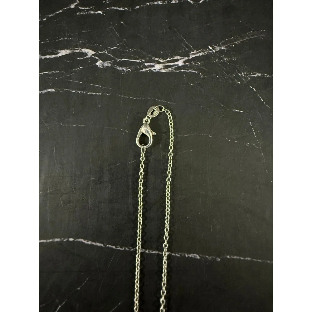 Swarovski Crystal Tiara Crown 18iin Necklace White Gold Plated Sterling Chain